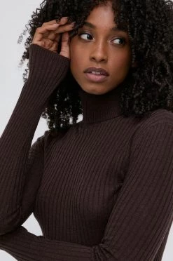 Γυναικεία Χωρίς φερμουάρ Μάλλινο πουλόβερ Miss Sixty χρώμα: καφέ