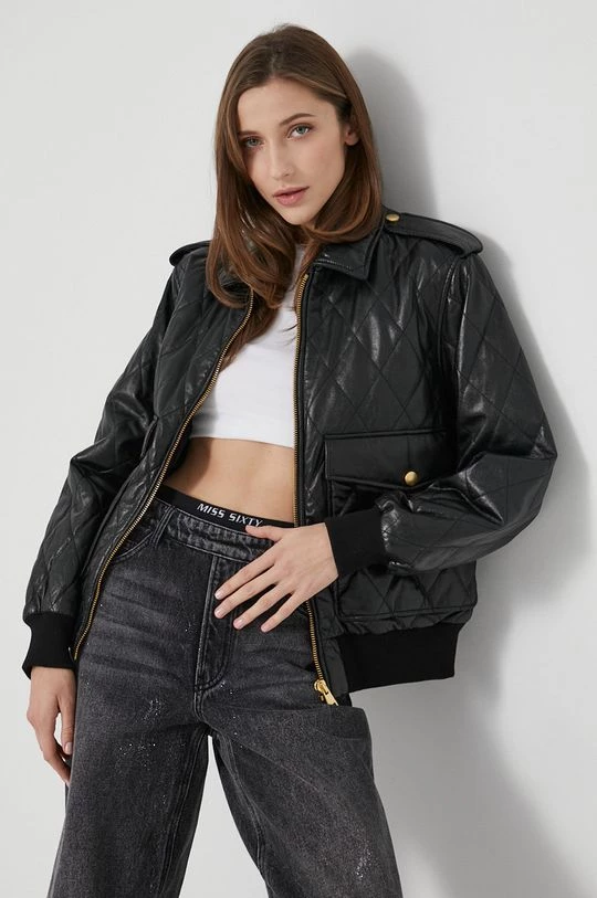Γυναικεία Κοντά μπουφάν Δερμάτινο μπουφάν Miss Sixty χρώμα: μαύρο 3 Γυναικεία Κοντά μπουφάν Δερμάτινο μπουφάν Miss Sixty χρώμα: μαύρο