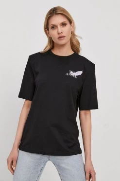 Γυναικεία Κοντομάνικο Μπλουζάκι Miss Sixty χρώμα: μαύρο