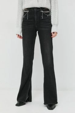 Γυναικεία Straight και Regular Τζιν παντελονι Miss Sixty μαύρο