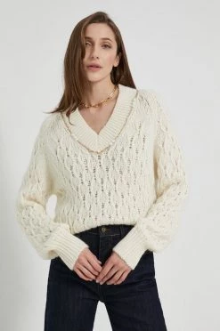 Γυναικεία Χωρίς φερμουάρ Μάλλινο πουλόβερ Miss Sixty χρώμα: κρεμ